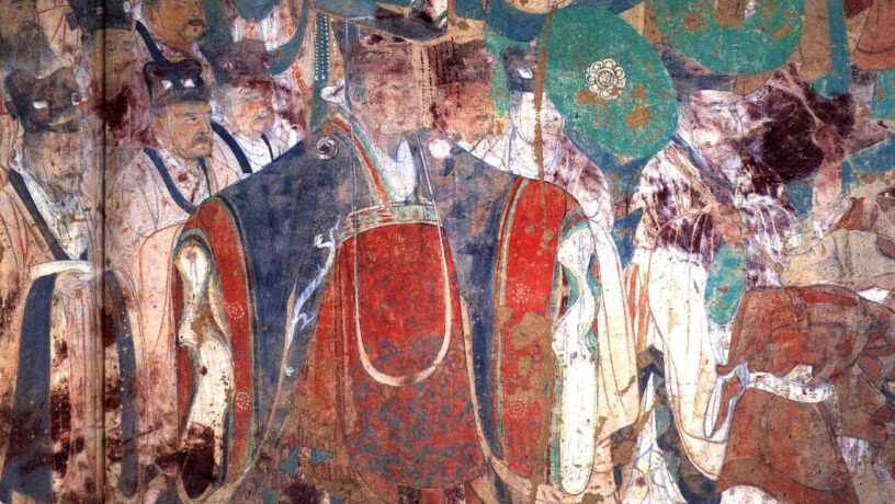 El emperador Tang y sus generales. Fresco en las cuevas de Mogao en Dunhuang. Foto: Wikimedia commons, dominio público.