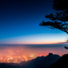 Taishan, la montaña más famosa de China: vista nocturna desde la cumbre de Taishan: Foto: 123RF.