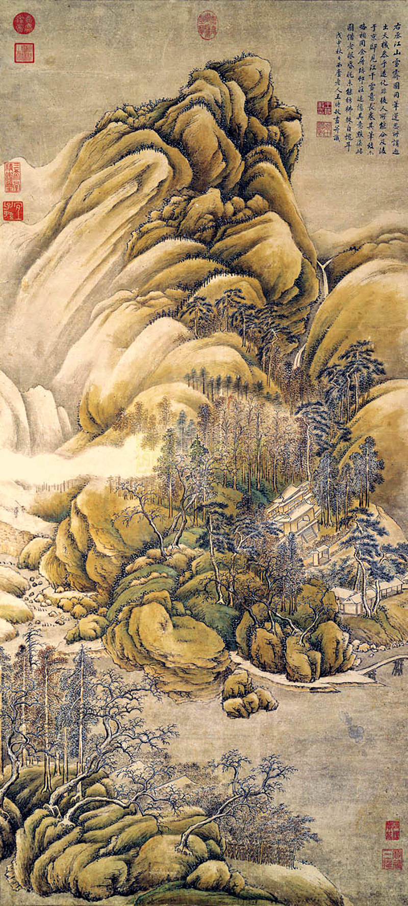 Wang Shimin: "Después de 'Nieve sobre ríos y montañas' de Wang Wei". Dinastía Qing. Foto: Wikipedia.