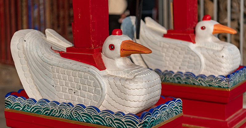 Detalle de templo y cementerio de Confucio. Foto: Yumeto, Wikimedia commons, dominio público para «Qufu Confucian Temple».