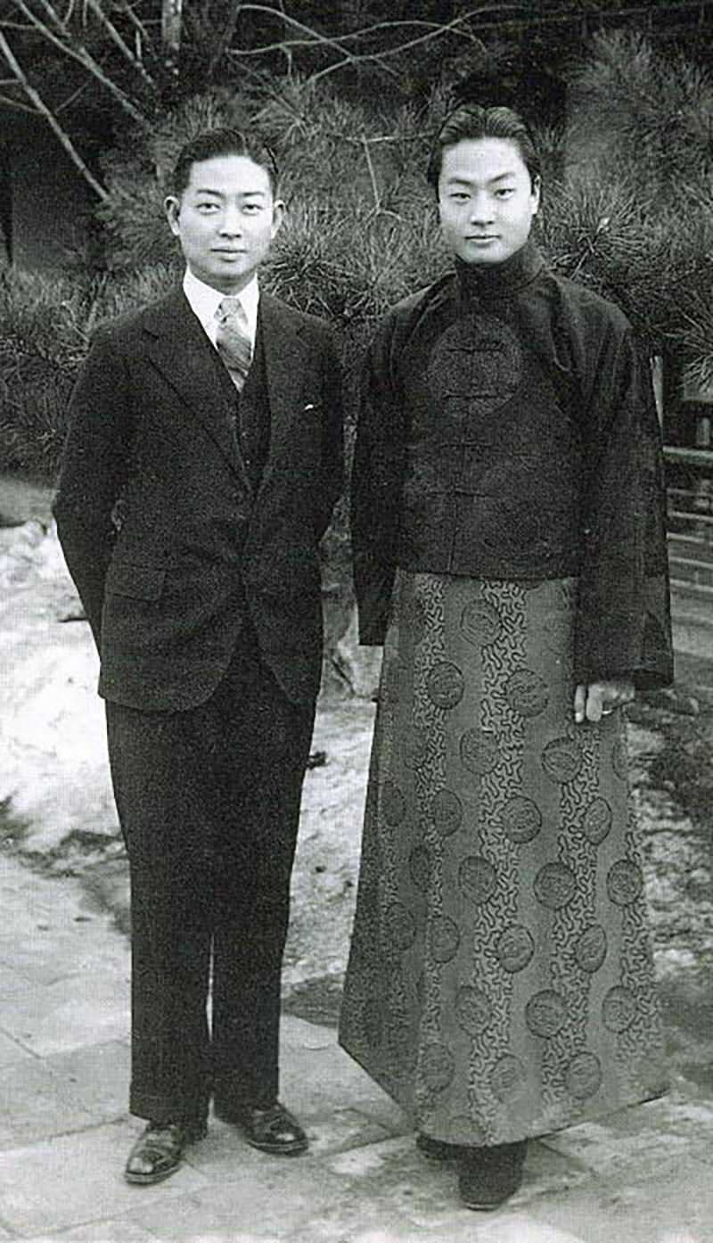 Izquierda, Xun Huisheng en 1900 en Dongguang. Derecha, Shang Xiaoyu en 1917. Fotos: Wikimedia commons, dominio público.