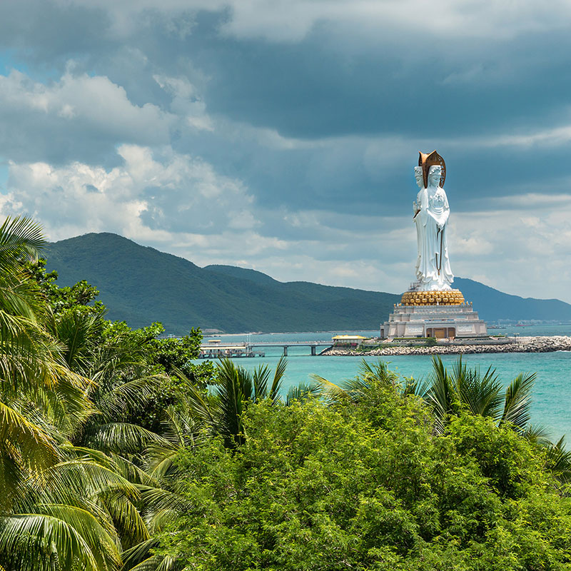 Estatua de la diosa Gunayin en Nanshan, Hainan, China. Foto: 123RF