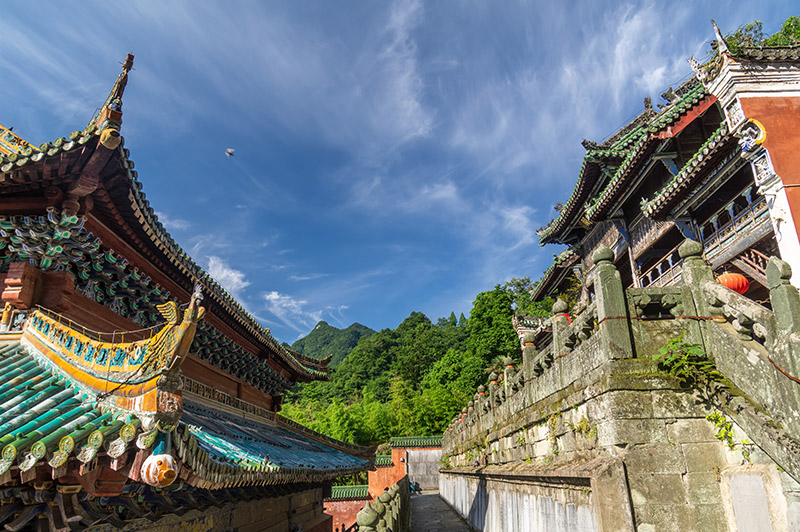 Templo en los montes Wudang. Foto: 123RF.