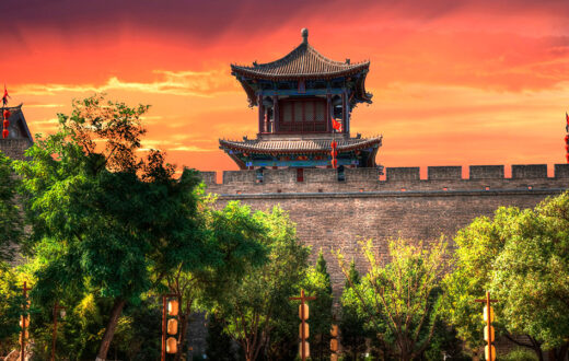 Detalle de la muralla de Xi'an, en la provincia de Shaanxi. Foto: 123RF.