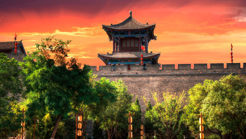 Detalle de la muralla de Xi'an, en la provincia de Shaanxi. Foto: 123RF.