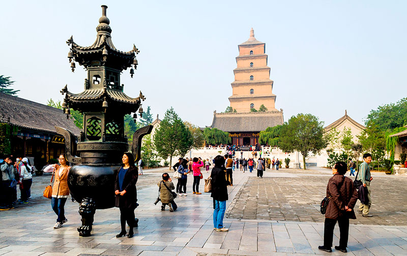 Plaza de la pagoda de Xi'an, en la provincia de Shaanxi. Foto: 123RF.