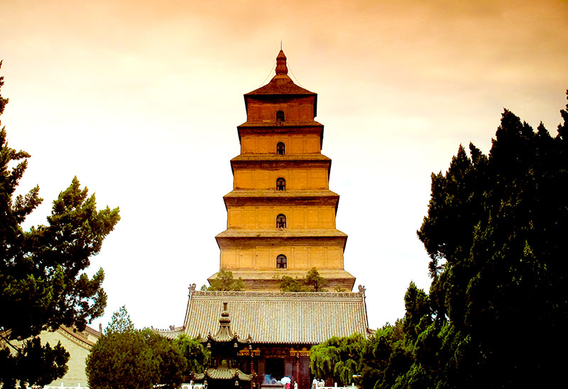 Pagoda del ganso salvaje gigante en Xi´an. Foto: 123RF.