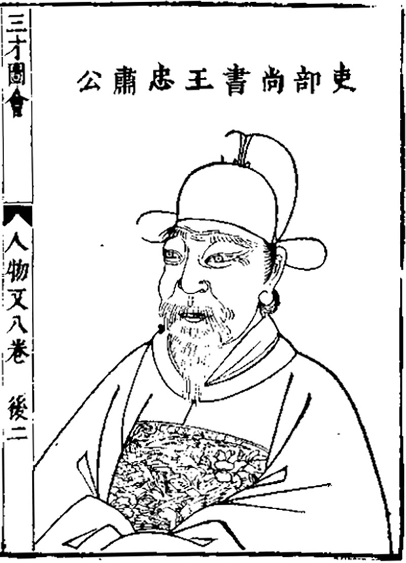 Wang Ao, político de la dinastía Ming. Imagen: Wikimedia, dominio público para «Wang Ao».