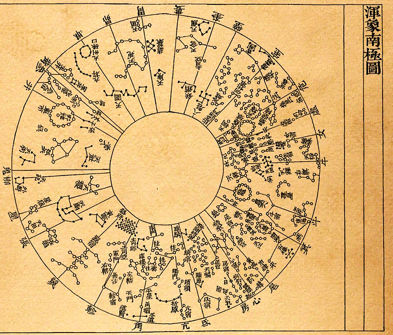 Mapa estelar chino de la dinastia Song (siglo XI). Foto: Wikimedia commons, dominio público.