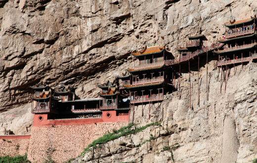 Templo colgante datong en la provincia de Shanxi. Foto: 123RF.