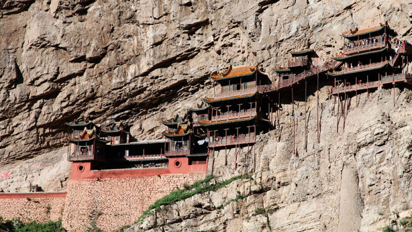 Templo colgante datong en la provincia de Shanxi. Foto: 123RF.