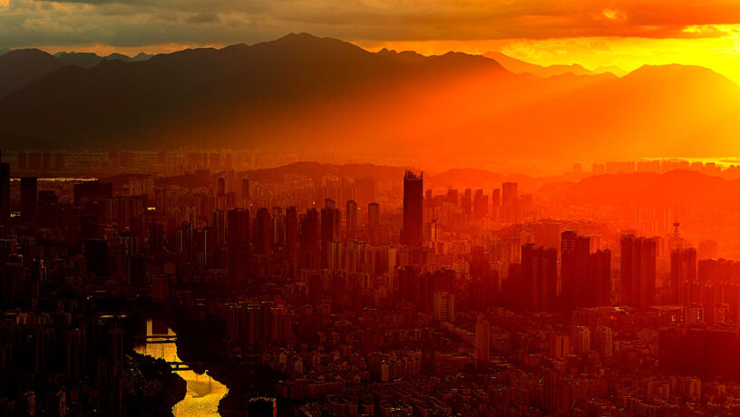 Fujian: ciudad de Fuzhou al atardecer. Foto: 123RF.