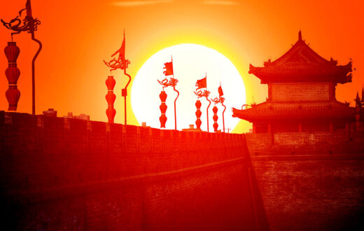 Xi’an: La muralla que rodea la ciudad de Xi’an es la mejor conservada de todas las que defendían las ciudades de China y fue construida por la dinastía Ming (1368-1644). Foto: 123RF.