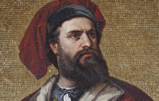 Mosaico de Marco Polo, Palazzo Grimaldi Doria-Tursi. Wikimedia commons, dominio público.