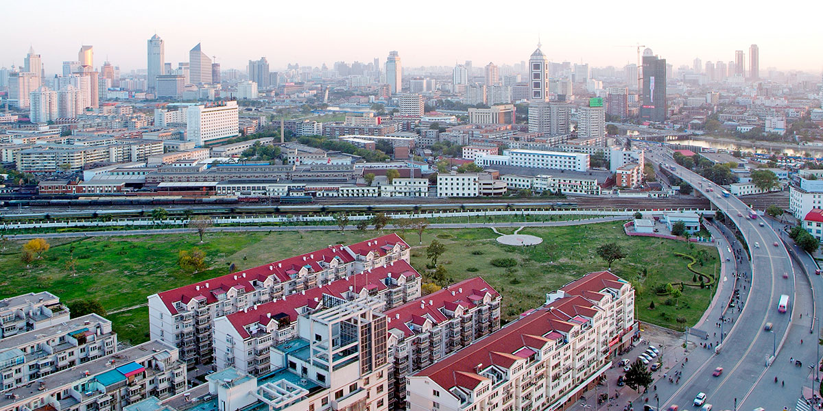 Vista panorÃ¡mica actual de la ciudad de Tianjin.
