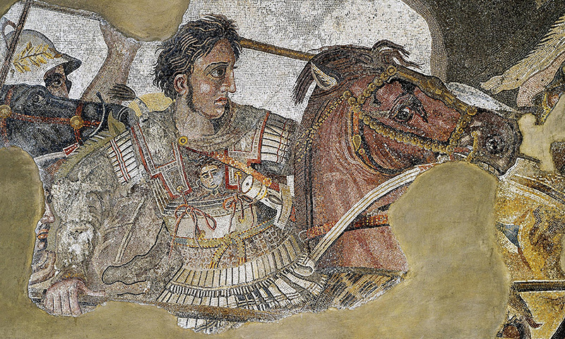 Famoso mosaico encontrado en Pompeya de Alejandro Magno. Foto: Wikimedia commons, dominio público.