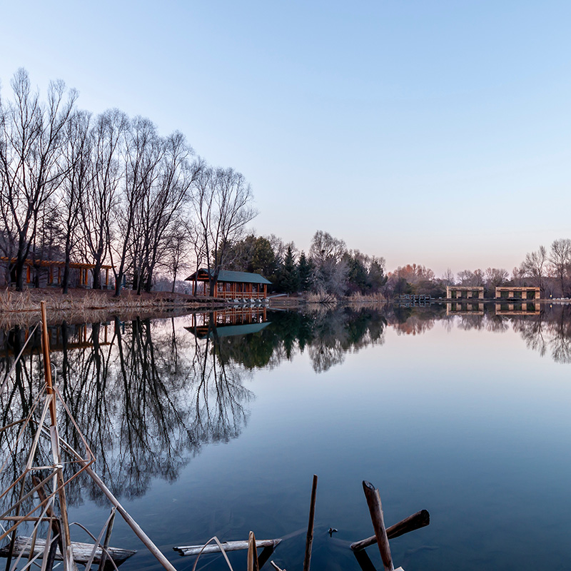 Lago y río Jingyuetan, Changchun, China. Foto: 123RF.