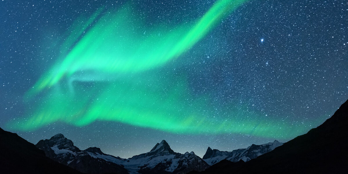 El municipio de Beiji es el territorio chino más al norte. Foto de archivo 123RF de una aurora boreal genérica.