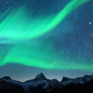 El municipio de Beiji es el territorio chino más al norte. Foto de archivo 123RF de una aurora boreal genérica.