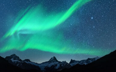 El municipio de Beiji es el territorio chino más al norte. Foto de archivo 123RF de una aurora boreal genérica.