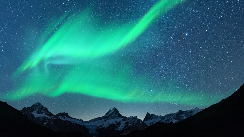 El municipio de Beiji es el territorio chino más al norte. Foto de archivo 123RF de una aurora boreal genérica.