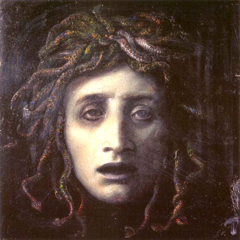 En la mitología griega, Medusa era un monstruo ctónico femenino, espíritu del inframundo, que convertía en piedra a aquéllos que la miraban fijamente a los ojos. Foto: Wikipedia.