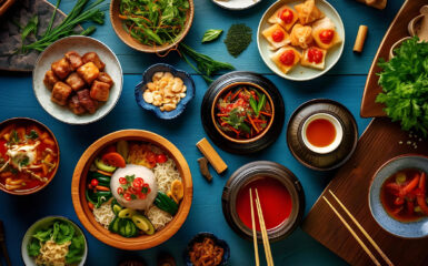 Diversos platos tradicionales de la comida china. Foto: 123RF.