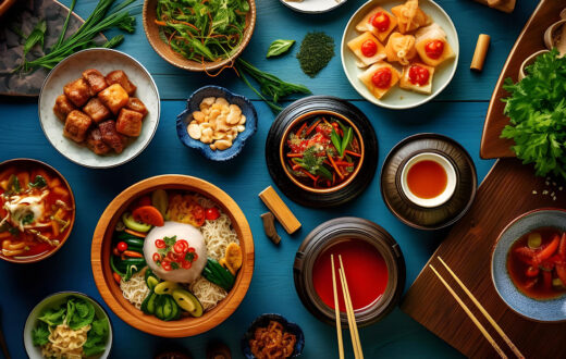 Diversos platos tradicionales de la comida china. Foto: 123RF.