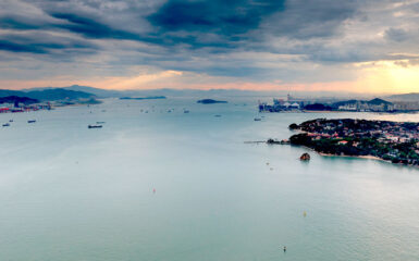 Isla de Gulangyu: vista con la ciudad de Xiamen. Foto: 123RF.