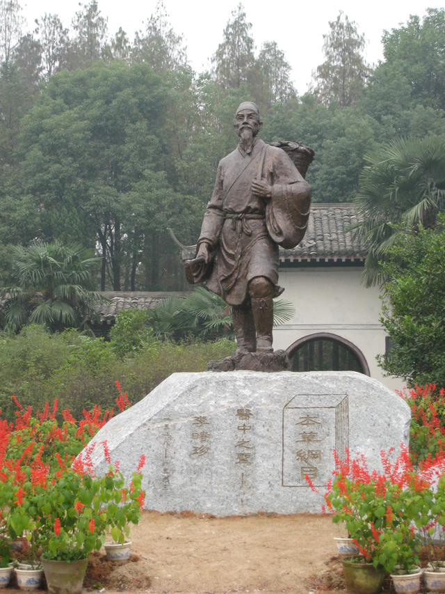 Estatua de Li Shizen en la «Hunan International Economics University». Foto: Wikimedia commons, dominio público.