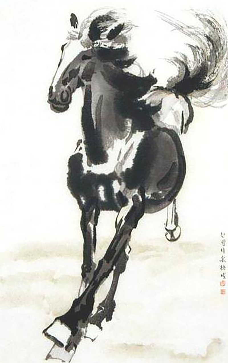 Caballo pintado por Xu Beinhong. Foto: Wikimedia Commons, dominio público.