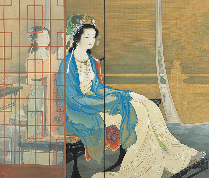 Leyenda del lichi: Yang Guifei pintada por Uemura Shoen. Foto: Wikipedia.