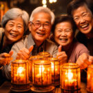 ¿Cuá es el secreto de los habitnates de Bāmǎ (巴马), bajo la administración de la ciudad de Hechi, en el distrito de Zhuang de la provincia de Guangxi, para de ser de las personas más longevas del mundo? Foto: ancianos de ciudad reunidos en una fiesta. 123RF.