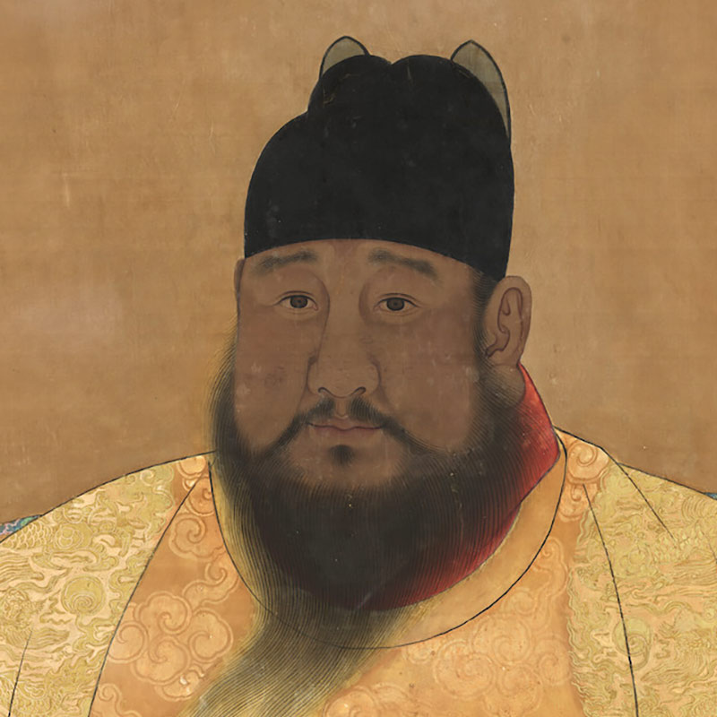 Emperador Xuande. Xuande (宣德) es el nombre utilizado durante su reinado (1425–1435). Xuanzong (宣宗)es el nombre póstumo para honrarlo. Dinastía Ming. Foto: Dominio público. Wikimedia para «Portrait assis de l'empereur Ming Xuanzong.