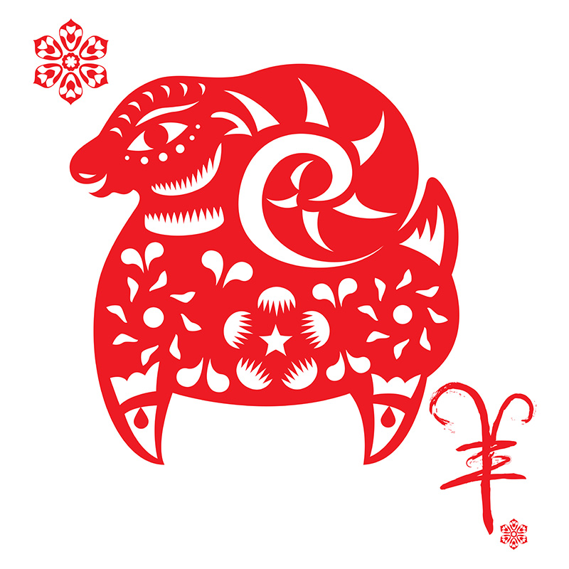 La cabra es el octavo animal dentro del calendario chino. Por tanto es representado por el número 8 y trae consigo suerte intrínseca. Foto: 123RF.