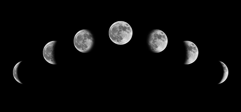 Las fases de la luna modelan el calendario chino, de tipo lunisolar. Foto: 123RF.