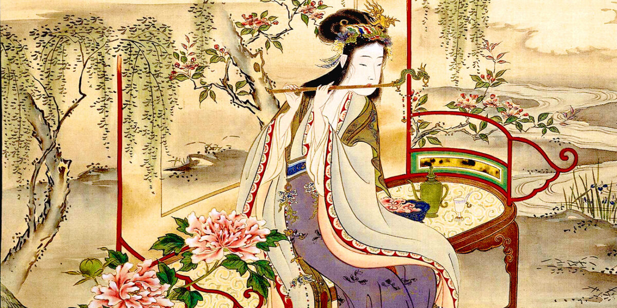 Yang Guifei pintada por Chobunsai Eishi. De la colección del British Museum. Foto: Wikimedia commons, domino público.