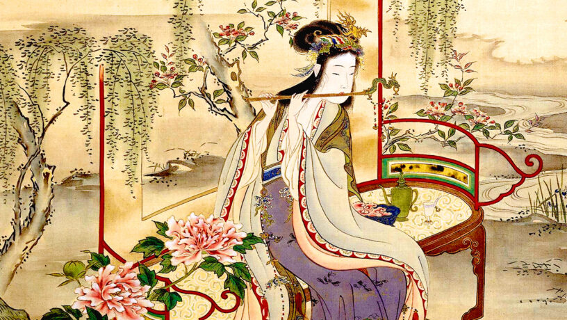 Yang Guifei pintada por Chobunsai Eishi. De la colección del British Museum. Foto: Wikimedia commons, domino público.