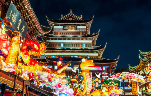 Festival de laos Farolillos en Shanghai el 25 de febrero de 2013. Esa fue la celebración del año de la Serpiente de Agua. 2025 es el año de la Serpiente de Madera. Foto: 123RF