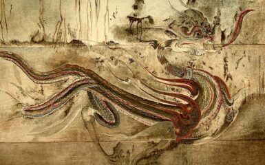 Qinglong, el Dragón Azul del Este. Mural de una tumba. Foto: 朝鮮總督府 - 朝鮮古蹟図譜 2卷 page 116. Wikimedia, domino público.